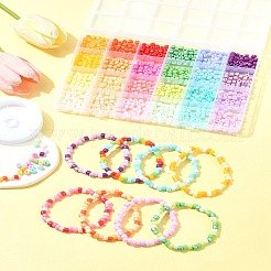 DIY Column Baking Paint Glass Seed Beads Bracelets Making Kits&nbsp;SEED-FS0001-39