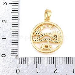 Summer Brass Micro Pave Cubic Zirconia Pendants&nbsp;CU-CBA9B49-06D-G