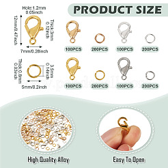 400pcs 4 Colors Alloy Lobster Claw Clasps&nbsp;FIND-TA0008-94