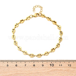 304 Stainless Steel Coffee Bean Chain Bracelets for Women&nbsp;BJEW-C094-11G