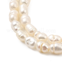 天然養殖淡水パールビーズ連売り  ライス  グレード2 A  古いレース  2~3mm  穴：0.6mm  約86~87個/連  13.58''~13.78''（34.5~35センチメートル）&nbsp;PEAR-I007-01K-01A