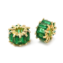 Rack Plating Brass Micro Pave Cubic Zirconia Beads&nbsp;KK-Q795-02G