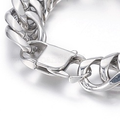 Tarnish Resistant 201 Stainless Steel Wheat Chain Bracelets&nbsp;BJEW-L665-05P