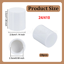 ABSプラスチック化粧品ボトルキャップ  コラム  ホワイト  33x29mm  内径：25mm&nbsp;KY-WH0816-006B
