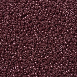 MIYUKIラウンドロカイユビーズ  日本製シードビーズ  11/0  （rr419)不透明な赤茶色  2x1.3mm  穴：0.8mm  約50000個/ポンド&nbsp;SEED-G007-RR0419