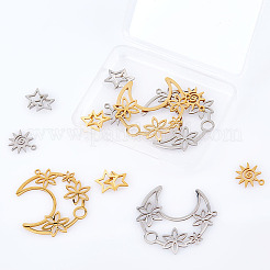12Pcs 6 Style 201 Stainless Steel Pendants&nbsp;STAS-CA0001-82