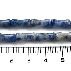 天然ブルースポットジャスパービーズ連売り  竹の共同  12x5x4mm  穴：1mm  約32個/連  14.96''（38センチメートル）&nbsp;G-Q178-A16-01