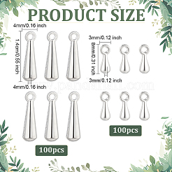 200本2スタイルアロイペンダント  ティアドロップチャーム  プラチナ  8~14x3~4x3~4mm  100個/スタイル&nbsp;FIND-ME0003-59