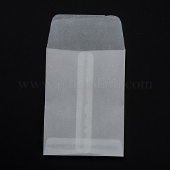 長方形の半透明のパーチメント紙バッグ  ギフトバッグやショッピングバッグ用  透明  12.5cm  バッグ：9.5x7x0.04センチメートル&nbsp;CARB-A005-01D