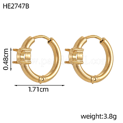 304 Stainless Steel Hoop Earring&nbsp;STAS-OY012-02G