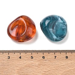 アクリル天然石風ビーズ  ナゲット水着アクセサリー  ミックスカラー  25x26x13mm  穴：1.6mm  約113個/500g&nbsp;AC-CBA00C1-04