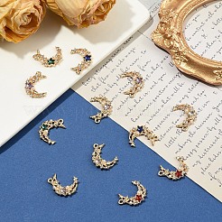 12Pcs 6 Colors Acrylic Rhinestone Pendants&nbsp;FIND-YW0011-60