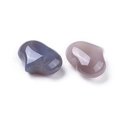 Natural Grey Agate Heart Love Stone&nbsp;G-F659-A14