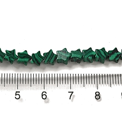 合成マラカイトビーズ連売り  スター  6x5.5x2mm  穴：0.8mm  約75個/連  14.57インチ（37cm）&nbsp;G-G085-B07-02