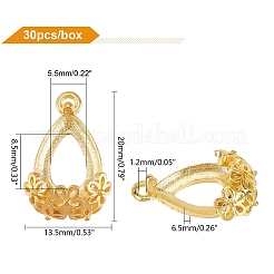 30Pcs Alloy Pendant Rhinestone Settings&nbsp;FIND-AR0001-49