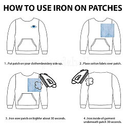 15Pcs Computerized Embroidery Polyester Sew on Patches&nbsp;PATC-GF0001-71C