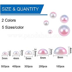 Acrylic Imitation Pearl Cabochons&nbsp;PH-OACR-G008-01