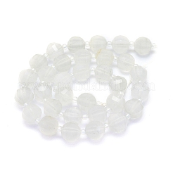 天然石翡翠ビーズ連売り  ラウンド  多面カット  9~10mm  穴：1.4mm  約32~34個/連  15.16インチ（38.5cm）&nbsp;G-K306-A23-10mm