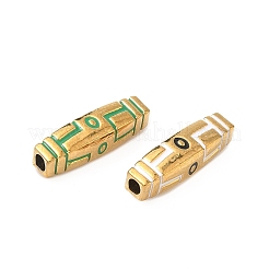 304ステンレススチールエナメルビーズ  イオンプレーティング（ip）  ゴールドカラー  18x5x5mm  穴：2mm&nbsp;STAS-I346-46G