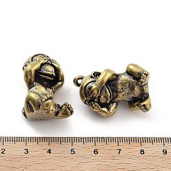 真鍮チャーム  カドミウムフリー＆鉛フリー  サル  アンティークブロンズ  30.5x22.5x19mm  穴：4x2.5mm&nbsp;KK-A216-06AB
