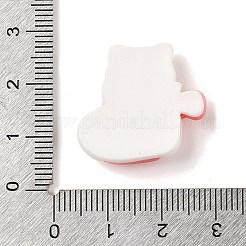 動物のクリスマスソックステーマ不透明樹脂デコデンカボション  猫の形  22.5x24x6.5mm&nbsp;RESI-S397-03D