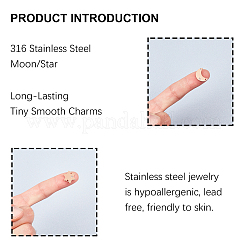 316 Surgical Stainless Steel Micro Pave Cubic Zirconia Links Connectors&nbsp;STAS-UN0010-05