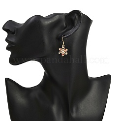 Christmas Theme Alloy Rhinestone Dangle Earrings&nbsp;EJEW-JE06627-02