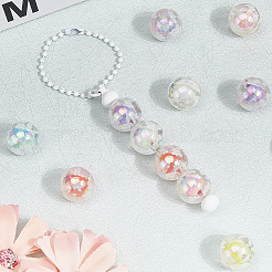 20Pcs UV Plating Acrylic Printed Beads&nbsp;TACR-SC0001-46A