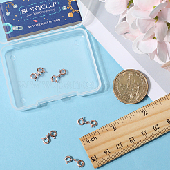 スターリングシルバーダブルスプリングリング留め金6個  ローズゴールド  15x6x3mm  穴：1.2mm&nbsp;STER-SC0001-22RG