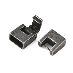 304ステンレススチール製折りたたみ式留め具  長方形  アンティークシルバー  27x12.5x6mm&nbsp;STAS-S185-15AS