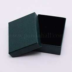 紙箱  スナップカバー  スポンジマット付き  アクセサリー箱  長方形  ダークスレートグレー  9.1x7x3.2cm&nbsp;CON-WH0076-68B