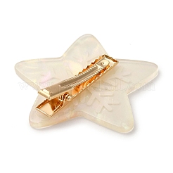 Star with Snowflake Cellulose Acetate(Resin) Alligator Hair Clips&nbsp;PHAR-Q120-01C