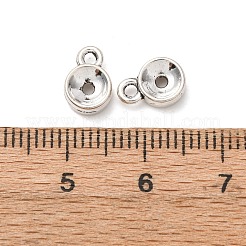 チベットスタイルの合金チューブベイル  鉛フリー＆カドミウムフリー  アンティークシルバー  9x6.5x3mm  穴：1.5mm&nbsp;FIND-Z099-03AS