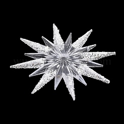 クリスマスアクリルペンダントデコレーション  スノーフレーク  透明  170mm&nbsp;LS-HJEW-B008-01