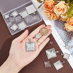 DIY Blank Square Pendant Making Kit&nbsp;DIY-UN0005-47
