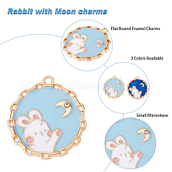 40Pcs 2 Colors Alloy Enamel Pendants&nbsp;ENAM-DC0001-17