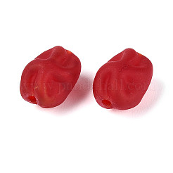 Frosted Handmade Lampwork Beads Strands&nbsp;LAMP-T023-28G