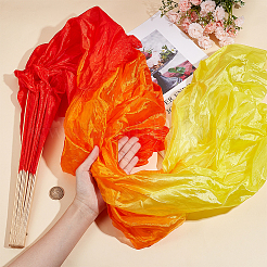 2Pcs 2 Style Bamboo Belly Dance Fans with Polyester Long Veil&nbsp;AJEW-GO0001-36