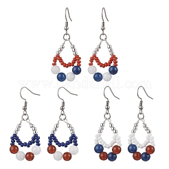 304 Stainless Steel Teardrop Dangle Earrings&nbsp;EJEW-MZ00462