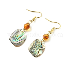Natural Paua Shell Dangle Earrings&nbsp;EJEW-JE07429-01