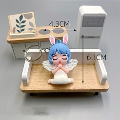 Rabbit Angel PVC Bag Keychain&nbsp;PW-WG1A29D-03
