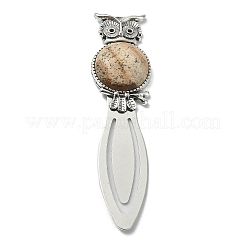 Owl Tibetan Style Alloy Bookmark Clips&nbsp;AJEW-JK00234