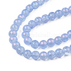 Translucent Crackle Glass Beads Strands&nbsp;CCG-T003-01E