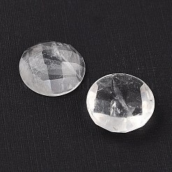 天然水晶ロッククリスタルカボション  半円/ドーム  多面カット  グレードA  16x5.5~6mm&nbsp;G-C146-03N