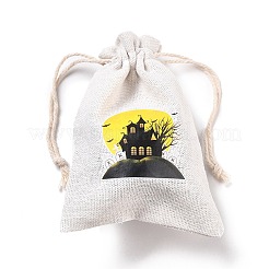 Halloween Cotton Cloth Storage Pouches&nbsp;LS-ABAG-M004-01F