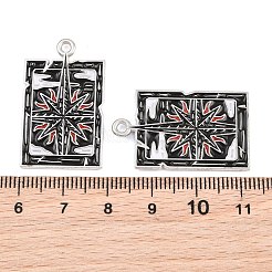 Alloy with Black Enamel Pendants&nbsp;AL-CBA2919-02P-08