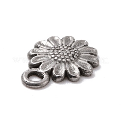 変色しない304ステンレススチールペンダント  デイジー  ステンレス鋼色  13.5x10x1.5mm  穴：1.2mm&nbsp;LS-STAS-E169-15P