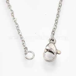 Non-Tarnish 201 Stainless Steel Pendant Necklaces&nbsp;NJEW-T009-JN033-1-45
