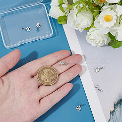 6Pcs 925 Sterling Silver Snowflake Charms&nbsp;PALLOY-PH01785