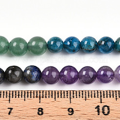 Natural Seven Chakra Stone Beads Strands&nbsp;G-T140-6mm-13A